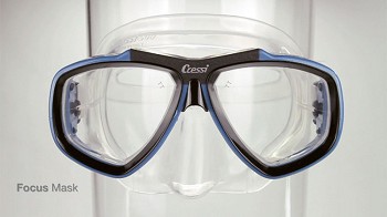 Cressi Focus diving mask including prescription lenses