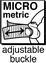  ComboSet MicrometricAdjustableBuckle