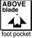 ScubaSnorkSwimFins AboveBladeFootPocket